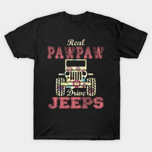 Real Papaw Drive Jeeps Cute Flower Jeep Floral Jeeps Women/Kid Jeep Lover Jeep Girl T-Shirt